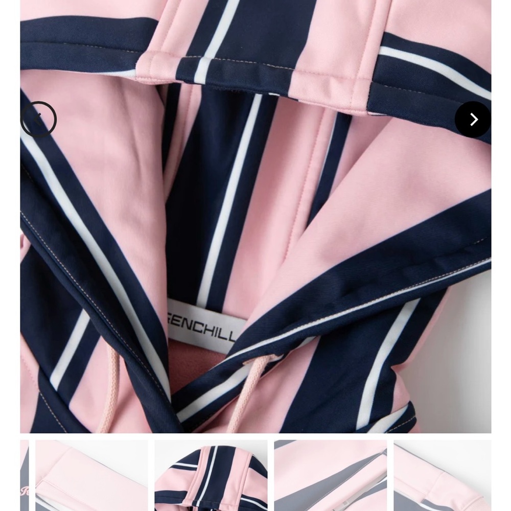 Frenchi Pink and Black Striped Puffer Jacket - Picture 10 of 11